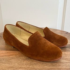 Nisolo Suede Smoking Loafer in Nutmeg size 6.5